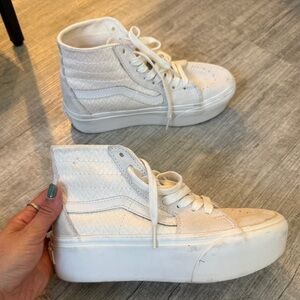 Sk8-Hi Tapered in XI Knit Sea Salt